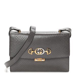 NWT NEW GUCCI SMALL GG ZUMI PYTHON LEATHER SHOULDER BAG